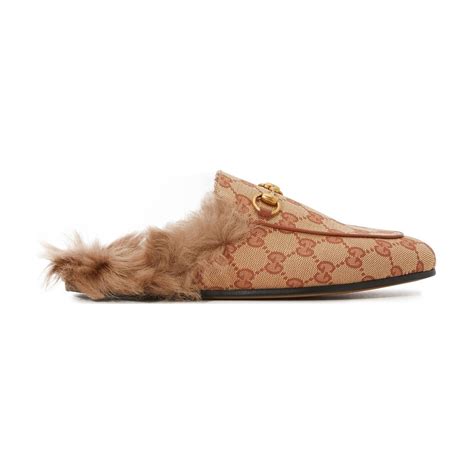 gucci loafers mule fur|gucci princetown mules beige.